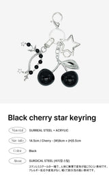 Black cherry star keyring