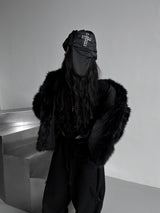 lisa faux fur hooded jacket (2color)