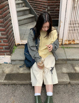 [unisex] サンキニオーバーフィトポケットチェックシャツ