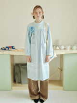 UnsocialNight2025 Autumn Original Two-colour Printed Loose Pullover Long-sleeved Dress Girlish Style