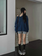 Little V-neck Cable Knit