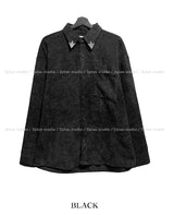 Arrow brooch tweed shirt