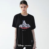 DISNEY ROSE CRUELLA PRINTING TOP_WHITE