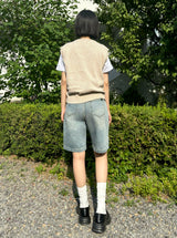 CLASSIC VINTAGE HALF-LENGTH DENIM PANTS code 18202