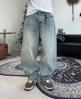 Cain Wide Washed Denim Pants