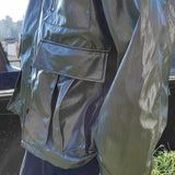 glossy stitch jacket_khaki