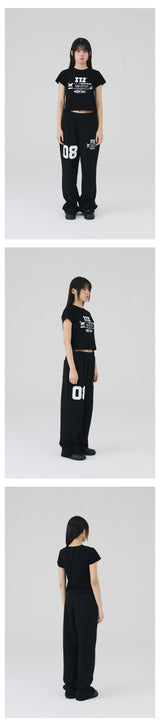ITZ オフィシャルロゴクロップTシャツ　ブラック