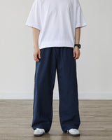 WIT LINEN COTTON WIDE PANTS