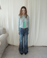 STITCH BOOTCUT DENIM PANTS