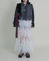 Hayley Cancanシースルーレースロングスカート