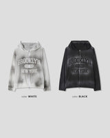 Rukle Mesh Dirty Hooded Zip-Up