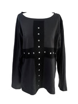 cross stud loose fit long sleeve (2color)