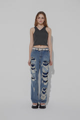 DOUBLE SLEEVELESS TOP