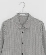 Toyan Frill Shirring Collar Shirt Blouse