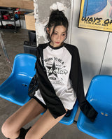 ボントウビカラー マッチング ラグランTシャツ