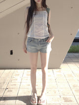 spin denim shorts