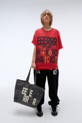 Weekend warrior typography printing tote-bag (Charcoal)