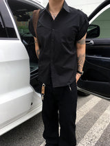 No.1818 2way roll up half SHIRT (3color)