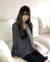 テンバー Vネック レース ロングスリーブ Tシャツ