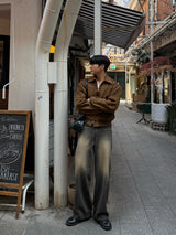 Teen beige wide jeans