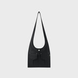 レザー2ポケットフラットバッグセット (Black)