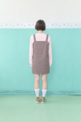 ドーリーボタンミニドレス (BROWN)