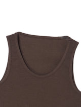 HEART SLEEVELESS BROWN