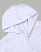 Double Button Hooded Zip-Up (Black)