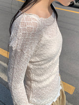 LACE KNIT LONG SLEEVE (2C)
