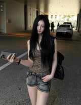 Y2K Leopard Slim Top
