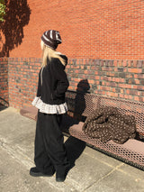 Down Lining Corduroy Wide Pants