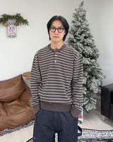 ラオヘンリーネックニットロングスリーブ