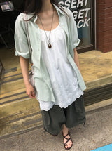 [unisex] ガラキバンディングカーゴコットンバミューダパンツ