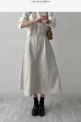 Edel Pintuck Flare Long Skirt