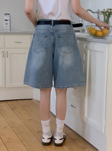 New Bermuda Wide Denim Shorts (4color)