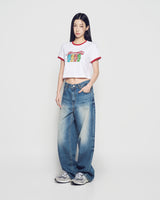26SS WOMAN ACベアクロップリンガーTシャツ