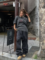 Crack star vintage pigment short sleeves