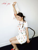 Backless tight short sleeves