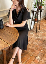 Andeu Cowl Neck Ruffle Mermaid Long One Piece