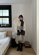 KNIT EYELET SKIRT SHORTS
