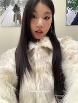 Ivory Fox High-Sleeved Collar Jacket