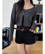 [F/W] Knit crop cardgian(3color)