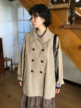 Belted trench half coat (2color)
