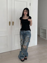 brenn dustie denim pt (2 color)