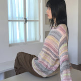 Husson Candy Gradient Boat Neck Knitwear