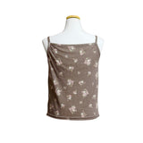 (2color) Ditsy Flower Lace Shirring Sleeveless Top