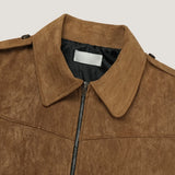レディ f/w エポレットスエードジャケット