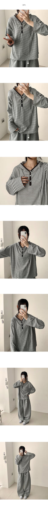 ロジンカラーマッチングスナップダンガラ―フードTシャツ