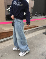 No.1688 ファイアマンバックルカーブドデニムパンツ