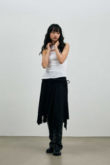 VIVI UNBALANCED SLEEVELESS TOP / WHITE